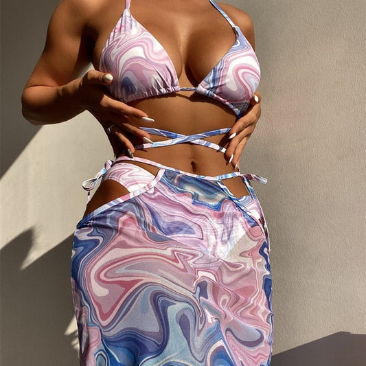 Bikini 3-piece Beach Skirt For Women🌸👙